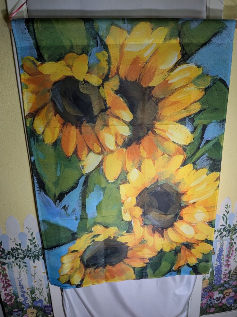 Evergreen Robin Moro Sunflower Decorative House Banner Flag Farmhouse Fall